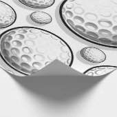 Witte Golf Feest Cadeaupapier (Hoek)