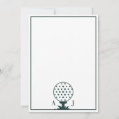 Witte Golf Huwelijk Kaart (Achterkant)