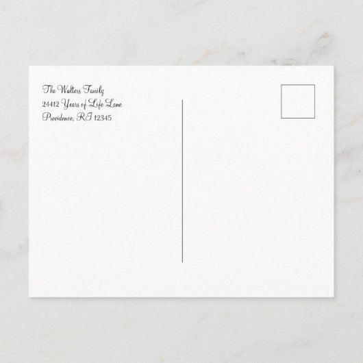 Witte Golf viering van het leven Briefkaart (Achterkant)