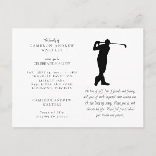 Witte Golf Viering Van Het Leven Briefkaart