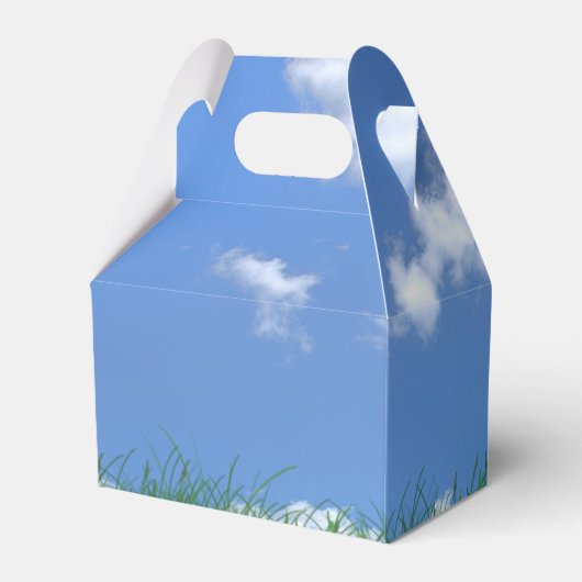 Witte golfbal en vlag in gras bedankdoosjes (Achterkant)