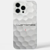Witte Golfbal met Putjes Textuur Aangepaste Naam N Case-Mate iPhone Case (Achterkant)