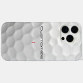 Witte Golfbal met Putjes Textuur Aangepaste Naam N Case-Mate iPhone Case (Achterkant (horizontaal))