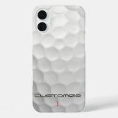 Witte Golfbal met Putjes Textuur Aangepaste Naam N Case-Mate iPhone Case (Achterkant)