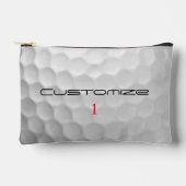 Witte Golfbal met Putjes Textuur Aangepaste Naam N Etui (Voorkant)