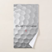 Witte Golfbal met Putjes Textuur Aangepaste Naam N Handdoek (Handdoek)
