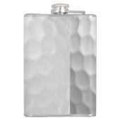 Witte Golfbal met Putjes Textuur Aangepaste Naam N Heupfles (Achterkant)