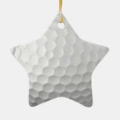 Witte Golfbal met Putjes Textuur Aangepaste Naam N Keramisch Ornament (Achterkant)
