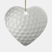 Witte Golfbal met Putjes Textuur Aangepaste Naam N Keramisch Ornament (Achterkant)