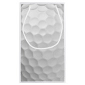 Witte Golfbal met Putjes Textuur Aangepaste Naam N Klein Cadeauzakje (Achterkant)