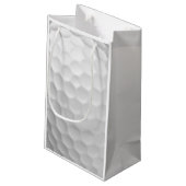 Witte Golfbal met Putjes Textuur Aangepaste Naam N Klein Cadeauzakje (Achterkant Gekanteld)