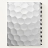 Witte Golfbal met Putjes Textuur Aangepaste Naam N Notitieboek (Achterkant)
