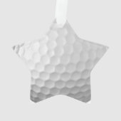 Witte Golfbal met Putjes Textuur Aangepaste Naam N Ornament (achterkant)