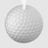 Witte Golfbal met Putjes Textuur Aangepaste Naam N Ornament (achterkant)