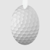 Witte Golfbal met Putjes Textuur Aangepaste Naam N Ornament (achterkant)