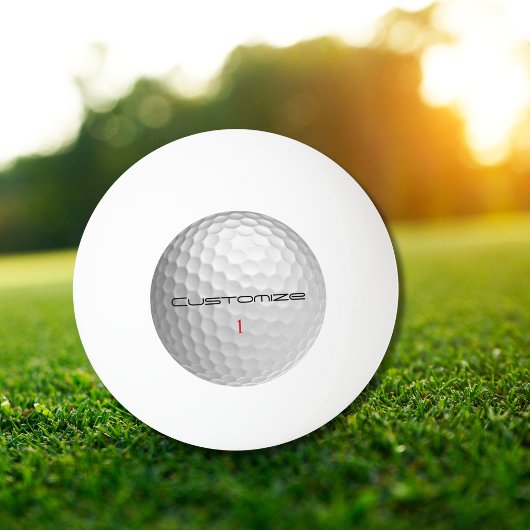 Witte Golfbal met Putjes Textuur Aangepaste Naam N Pingpongbal