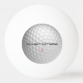 Witte Golfbal met Putjes Textuur Aangepaste Naam N Pingpongbal (Voorkant)