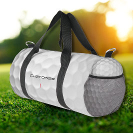 Witte Golfbal met Putjes Textuur Aangepaste Naam N Plunjezak