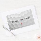 Witte Golfbal met Putjes Textuur Aangepaste Naam N Rechthoekige Sticker (Envelop)