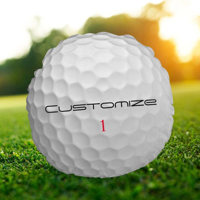 Witte Golfbal met Putjes Textuur Aangepaste Naam N Rond Kussen (Creator heeft geüpload)