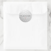 Witte Golfbal met Putjes Textuur Aangepaste Naam N Ronde Sticker (Tas)
