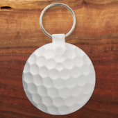 Witte Golfbal met Putjes Textuur Aangepaste Naam N Sleutelhanger (Achterkant)
