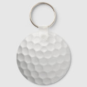 Witte Golfbal met Putjes Textuur Aangepaste Naam N Sleutelhanger (Achterkant)