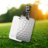 Witte Golfbal met Putjes Textuur Bagagelabel