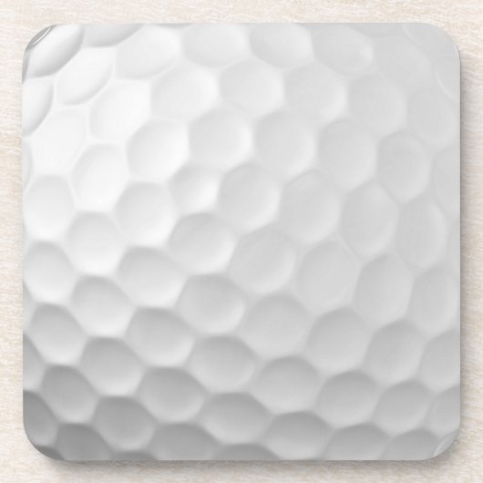 Witte Golfbal met Putjes Textuur Bier Onderzetter (Voorkant)