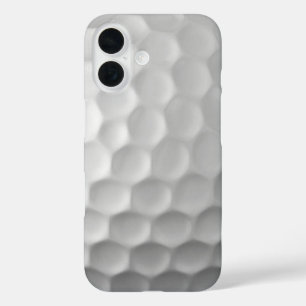 Witte Golfbal met Putjes Textuur iPhone 16 Hoesje