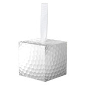 Witte Golfbal met Putjes Textuur Decoratie (Voorkant hoekig)