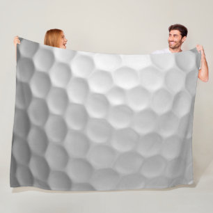 Witte Golfbal met Putjes Textuur Fleece Deken