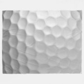 Witte Golfbal met Putjes Textuur Fleece Deken (Voorkant (Horizontaal))