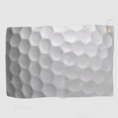 Witte Golfbal met Putjes Textuur Golfhanddoek (Horizontaal)