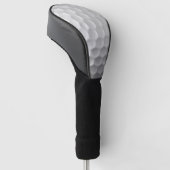 Witte Golfbal met Putjes Textuur Golfheadcover (Schuin)