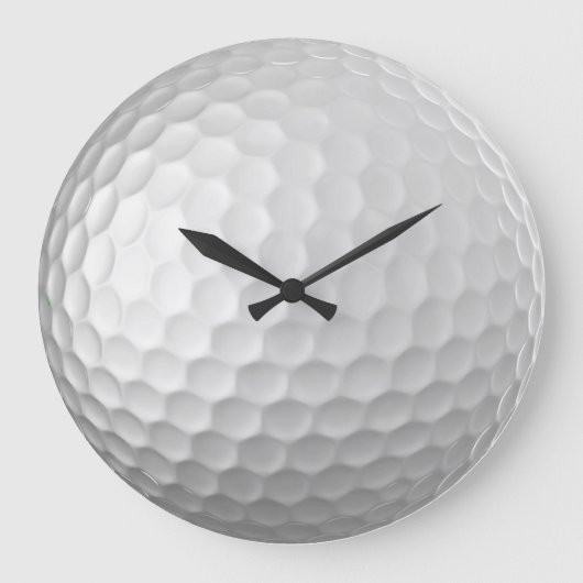 Witte Golfbal met Putjes Textuur Grote Klok (Voorkant)