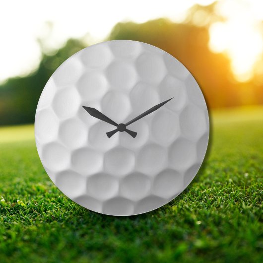 Witte Golfbal met Putjes Textuur Grote Klok