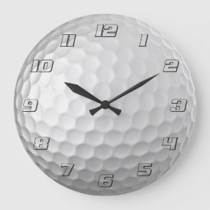 Witte Golfbal met Putjes Textuur Grote Klok