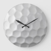 Witte Golfbal met Putjes Textuur Grote Klok (Voorkant)