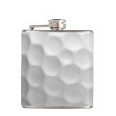 Witte Golfbal met Putjes Textuur Heupfles (Voorkant)