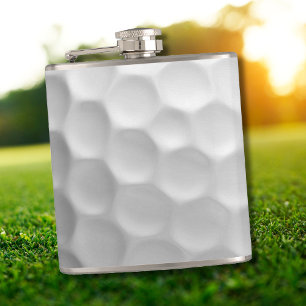 Witte Golfbal met Putjes Textuur Heupfles