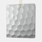 Witte Golfbal met Putjes Textuur Keramisch Ornament (Links)