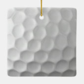 Witte Golfbal met Putjes Textuur Keramisch Ornament (Achterkant)