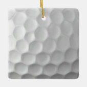 Witte Golfbal met Putjes Textuur Keramisch Ornament (Voorkant)