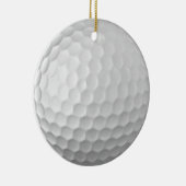 Witte Golfbal met Putjes Textuur Keramisch Ornament (Rechts)