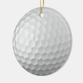 Witte Golfbal met Putjes Textuur Keramisch Ornament (Links)