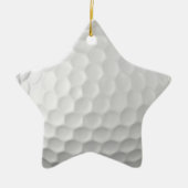 Witte Golfbal met Putjes Textuur Keramisch Ornament (Voorkant)