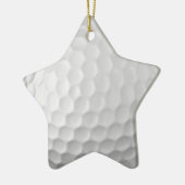 Witte Golfbal met Putjes Textuur Keramisch Ornament (Links)