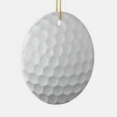 Witte Golfbal met Putjes Textuur Keramisch Ornament (Rechts)