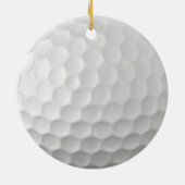 Witte Golfbal met Putjes Textuur Keramisch Ornament (Achterkant)